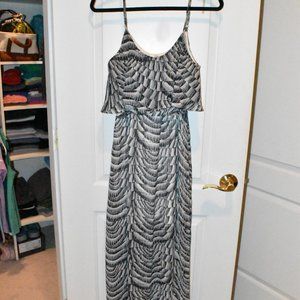 Ruffle Pattern Maxi Dress | YA Los Angeles | S
